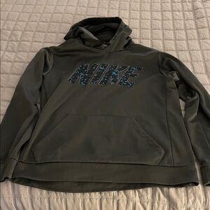 5/$25 Nike Black Hoodie with Blue Logo. Men’s Medium